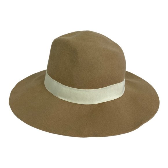 NWT Nordstrom 100% Wool Felt Fedora Hat Brown Adjustable Ribbon Felted‎ New Tags - Picture 2 of 10